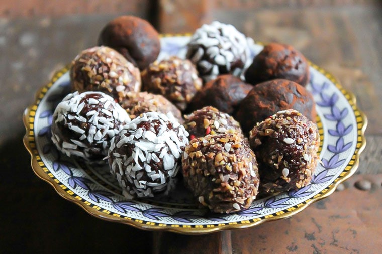 A plate of protein balls.