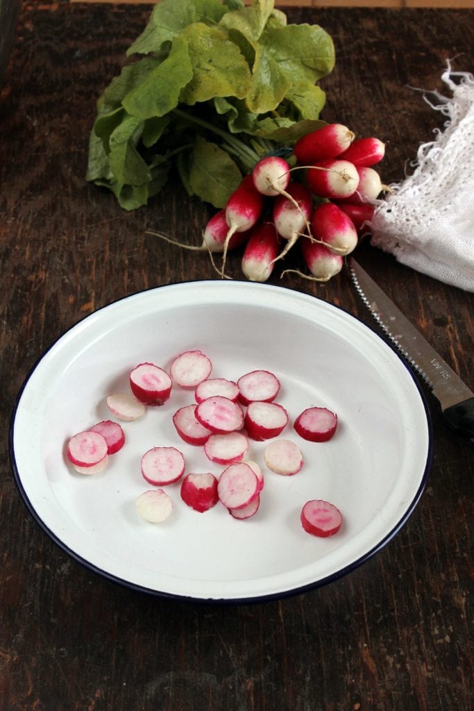 radishes on a plate