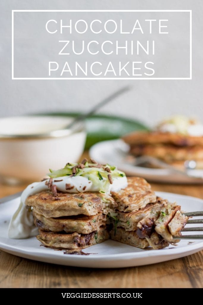 pinnable image for zucchini pancakes