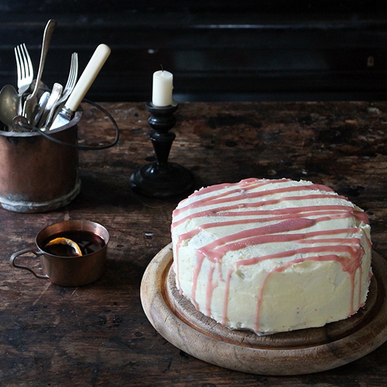 Winter-Spiced Parsnip Cake with Mulled Wine Drizzle - Veggie Desserts