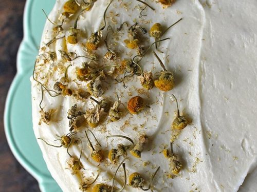 Chamomile Cake With Salted Honey Buttercream Veggie Desserts
