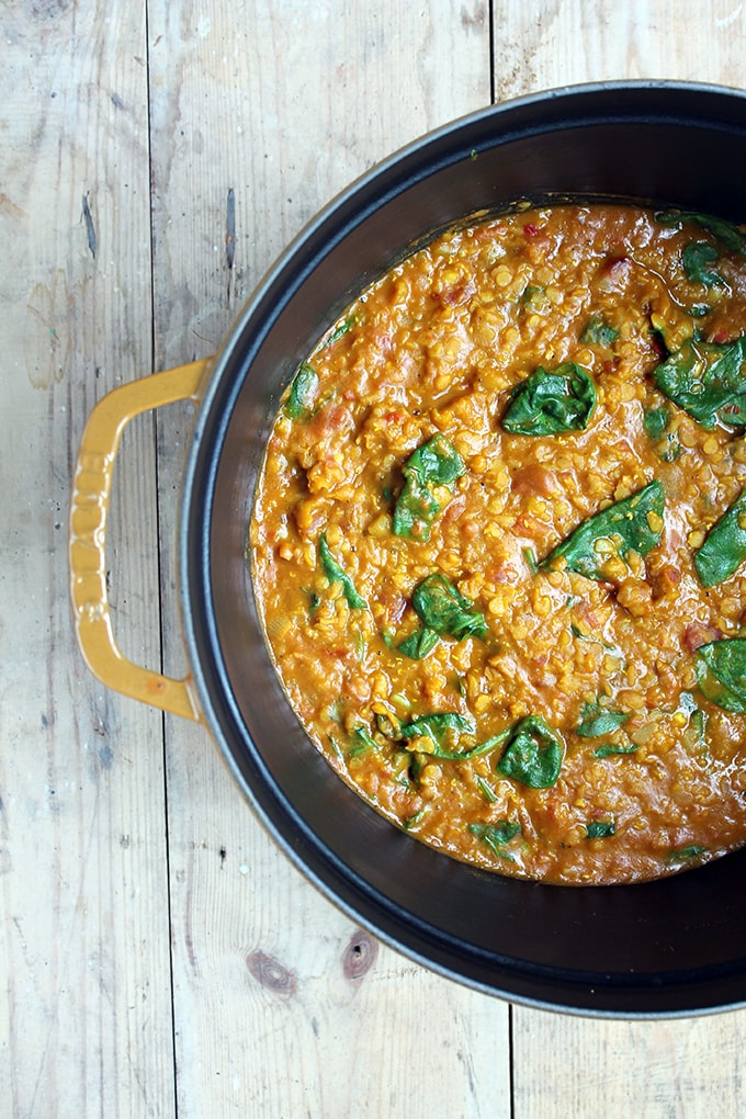 Cooking pot of curry.