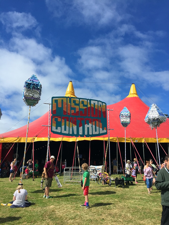 A big top tent at a festival.