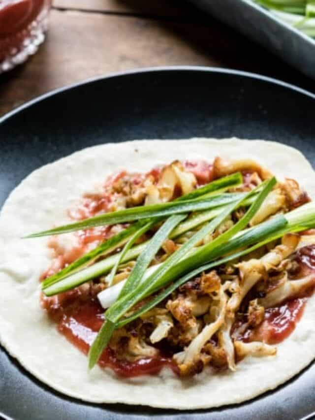 VEGAN CRISPY DUCK (CAULIFLOWER) AND PANCAKES STORY Veggie Desserts