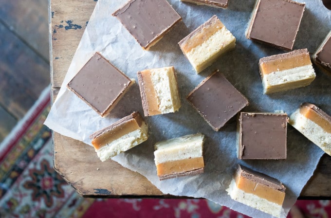 A table full of millionaire's shortbread.
