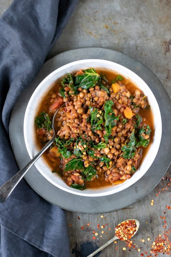 Lentil Stew with Harissa (vegan, slow cooker or stovetop) Veggie Desserts