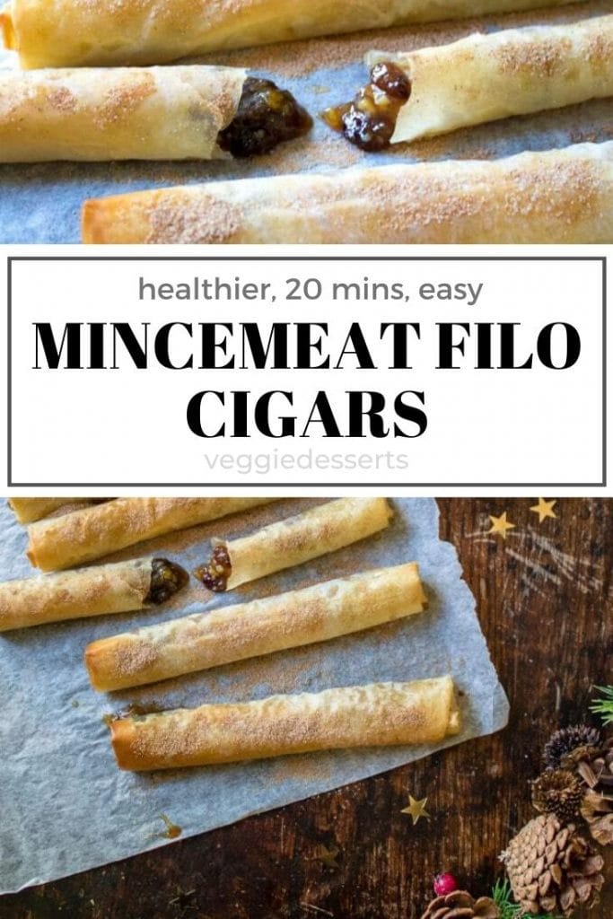 pinnable image for mincemeat filo cigars