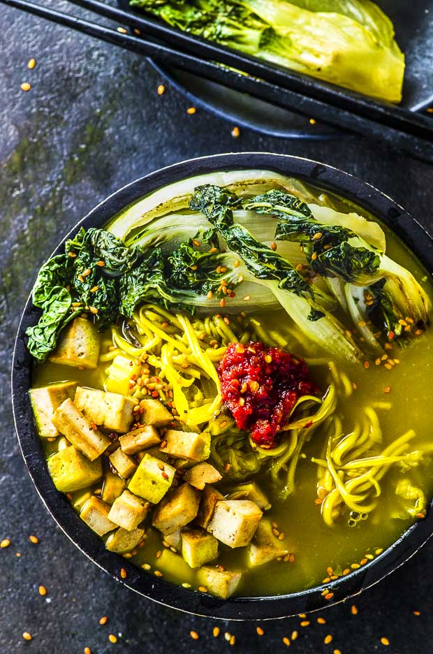 Immune Booster Vegan Ramen Bowl - Cold and Flu Fighting Recipes