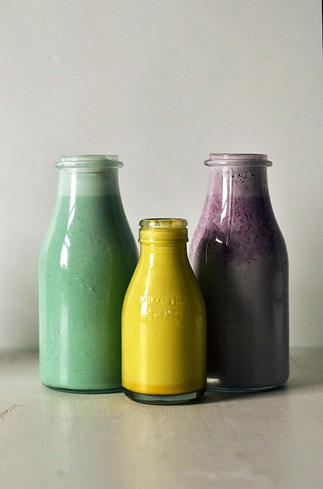 Rainbow Superfood Milks - Cold and Flu Fighting Recipes (vegan and vegetarian)