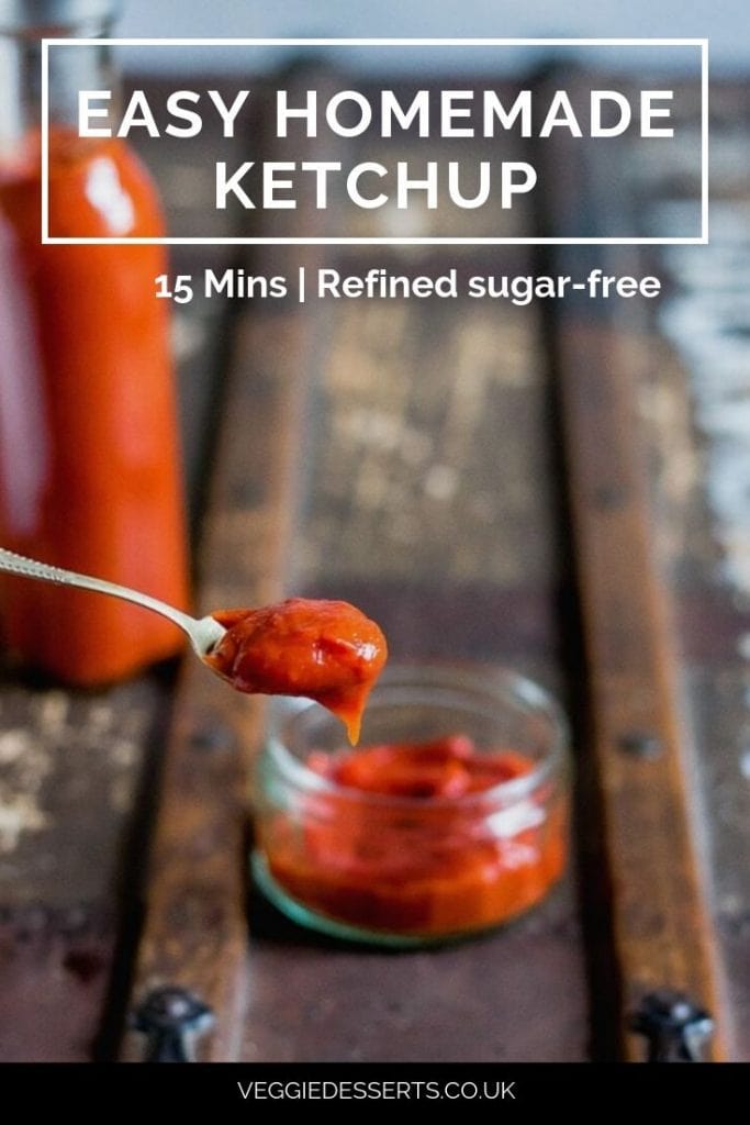 Pinnable image for Homemade Ketchup Recipe