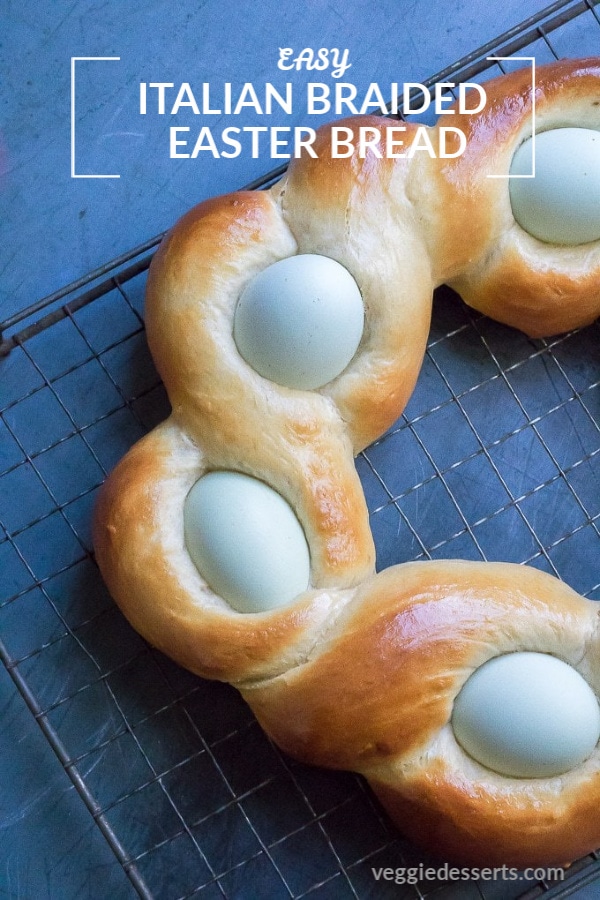 pinnable image for Easy Italian Braided Easter Bread recipe