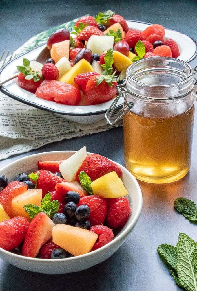 Fruit Salad with Tea Simple Syrup Veggie Desserts