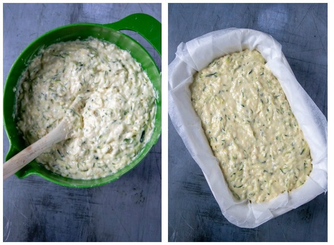 Step 5 - mix the dry ingredients into the wet. Step 6 - pour into the prepared loaf pan and bake.