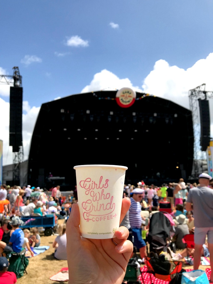 Girls Who Grind Coffee at the Camp Bestival main stage