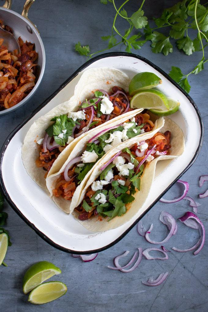 Soft tacos in a bowl.