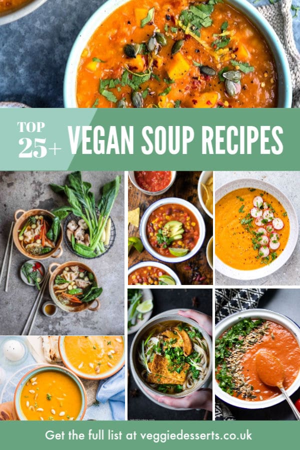 Collage of soup recipes.