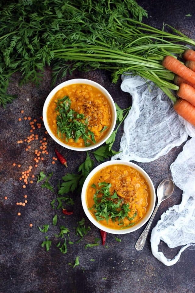 Vegan Soup Recipes - Vegan Roasted Carrot Soup