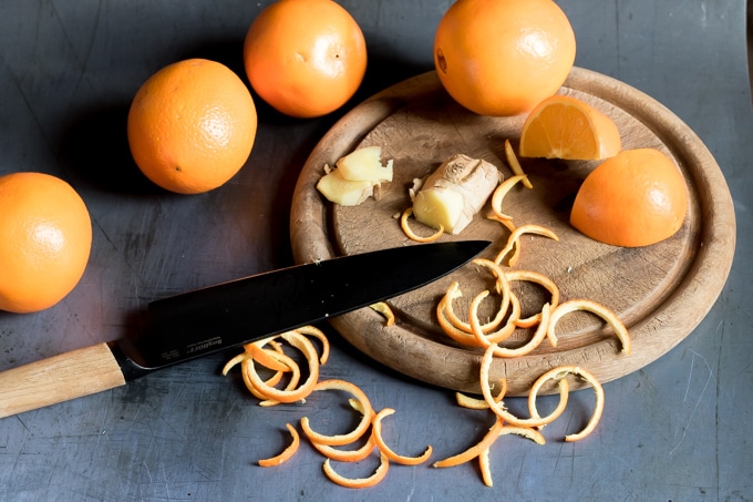 How to make orange marmalade - slicing orange peel