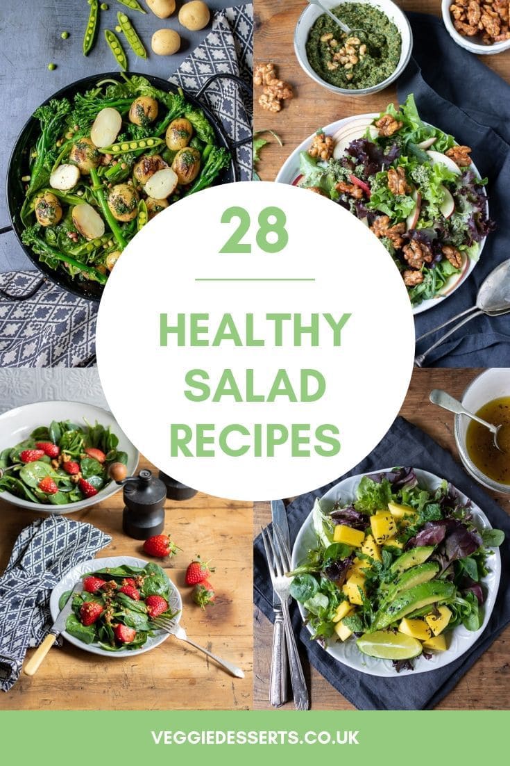 Pinnable image for healthy salad recipes