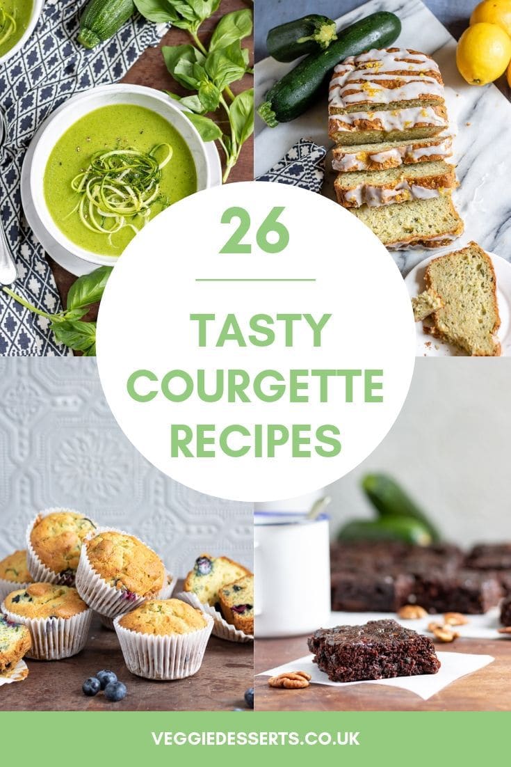 Pinnable image for list of tasty courgette recipes