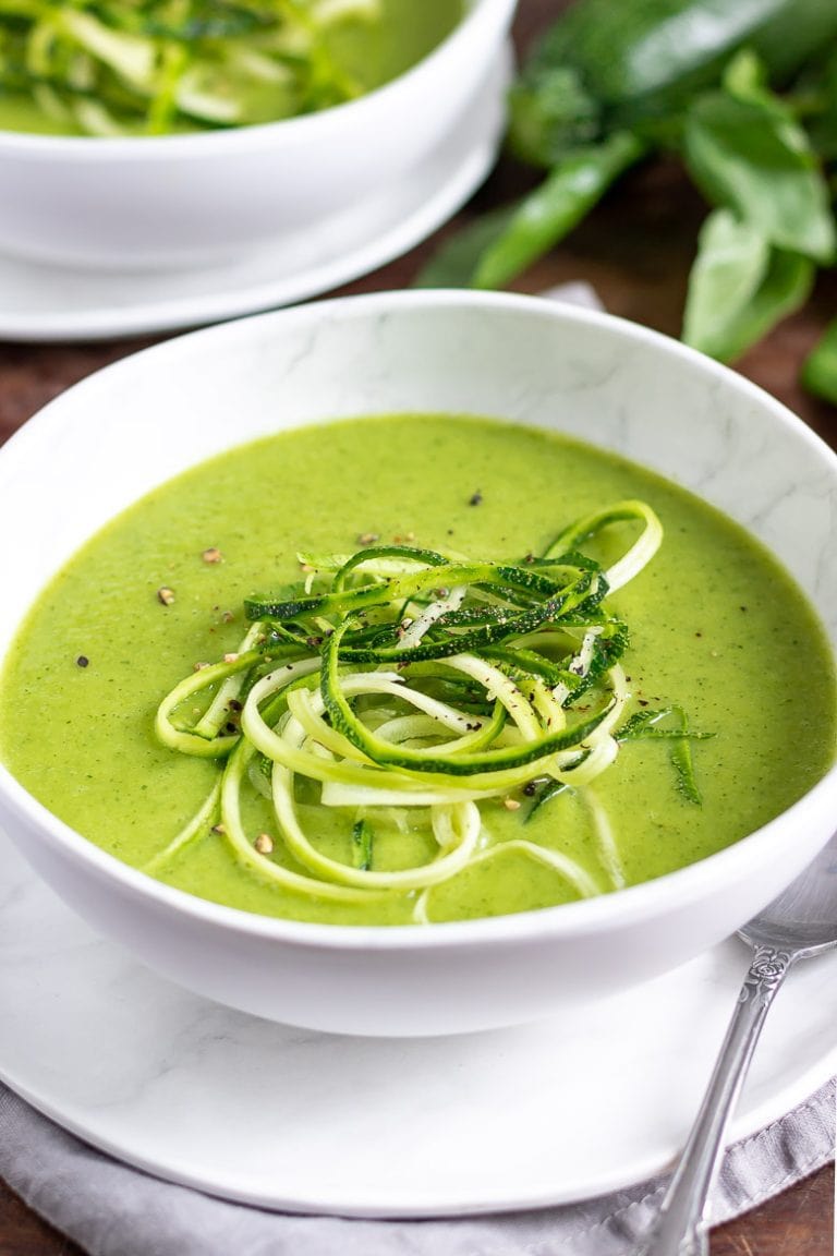 Zucchini Soup with Basil (courgette) Veggie Desserts