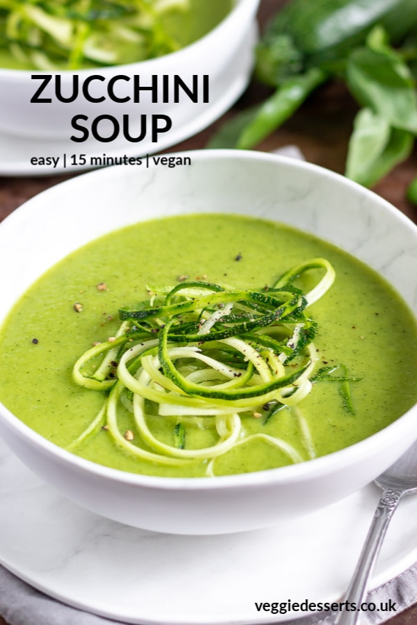 pinnable image for zucchini soup recipe