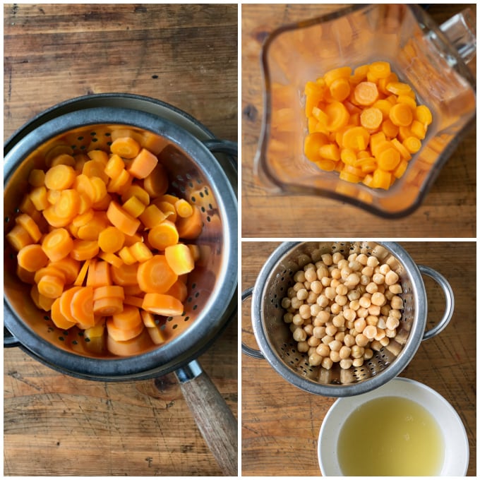 How to make carrot hummus part 1