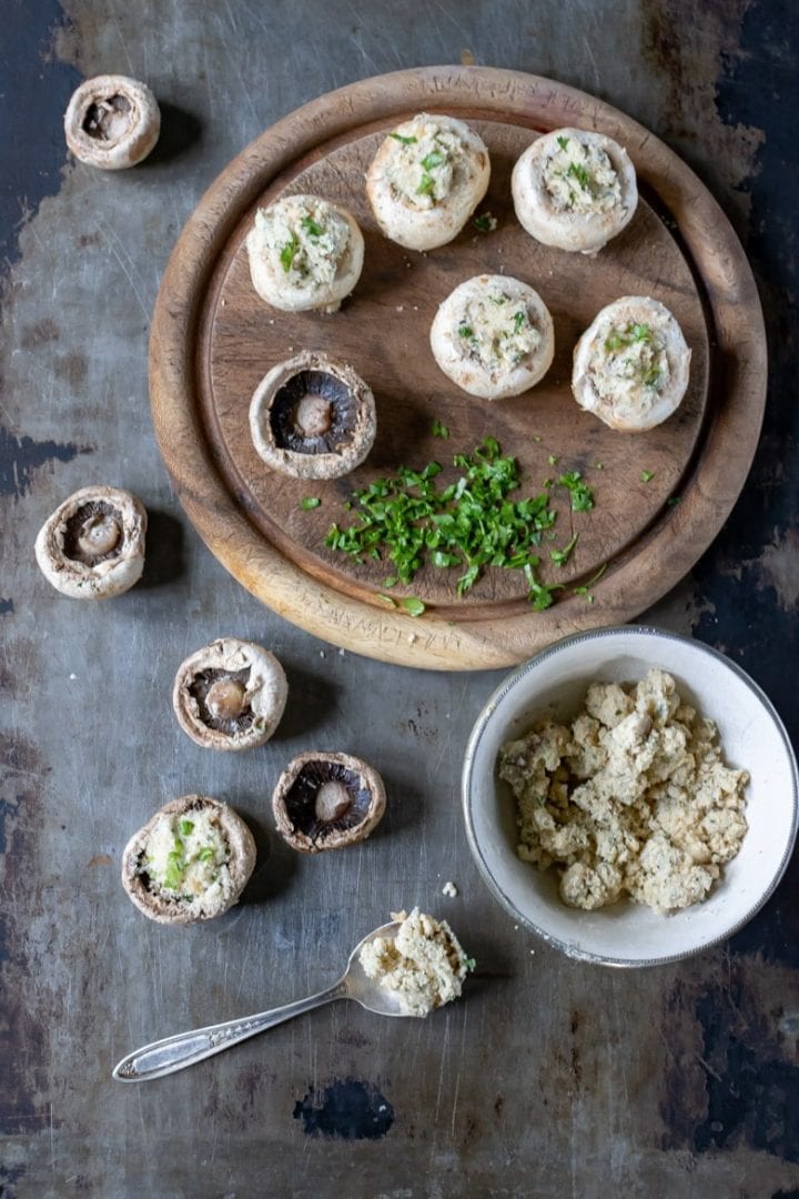 Herb and Garlic Stuffed Mushrooms - Veggie Desserts