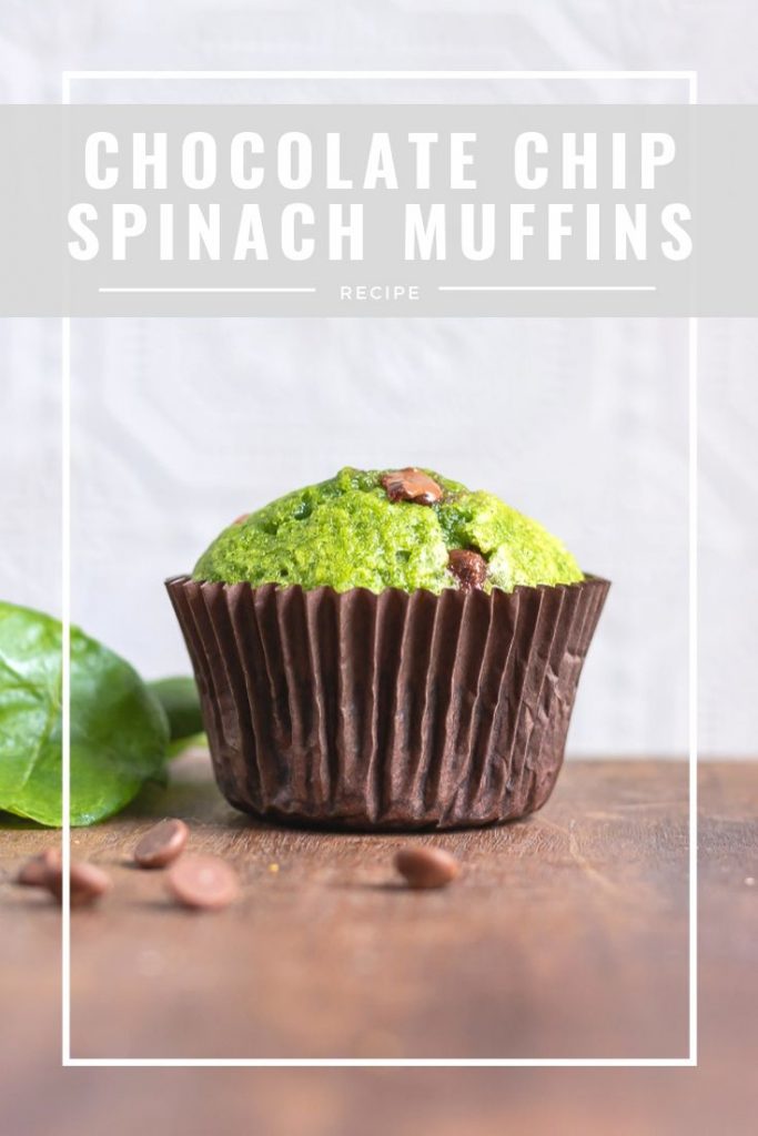 pinnable image for spinach muffins