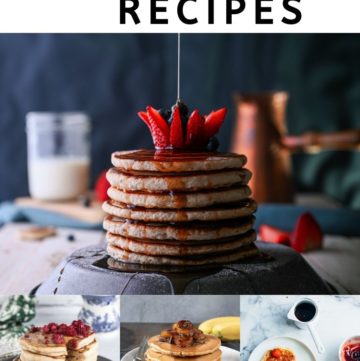 pinnable image for 25 best vegan pancake recipes.