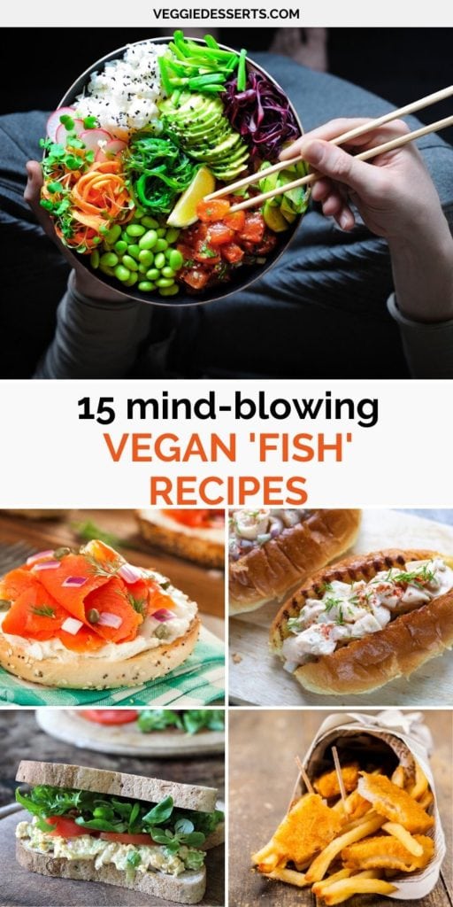 Pinnable image for Vegan Fish Recipes and Seafood