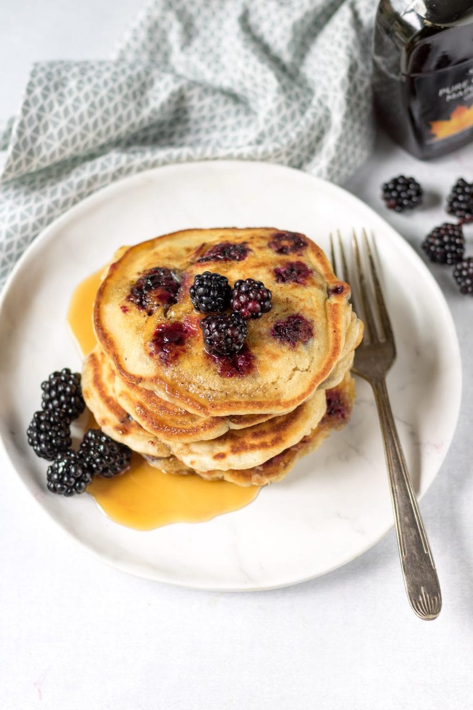 Fluffy Blackberry Pancakes Veggie Desserts