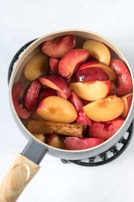 Pot of plums.