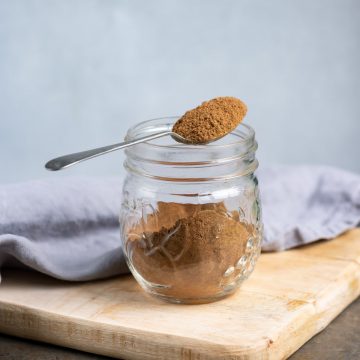 Spoonful on a jar of spices.