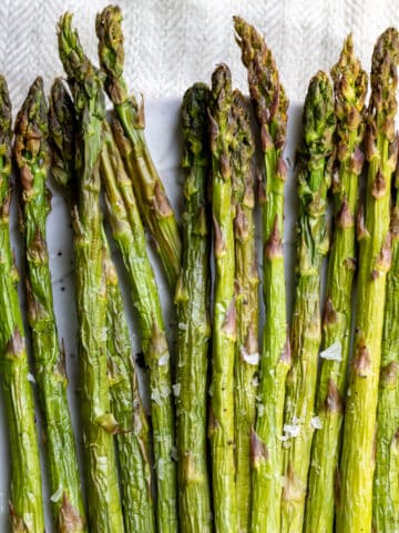 Rows of asparagus.