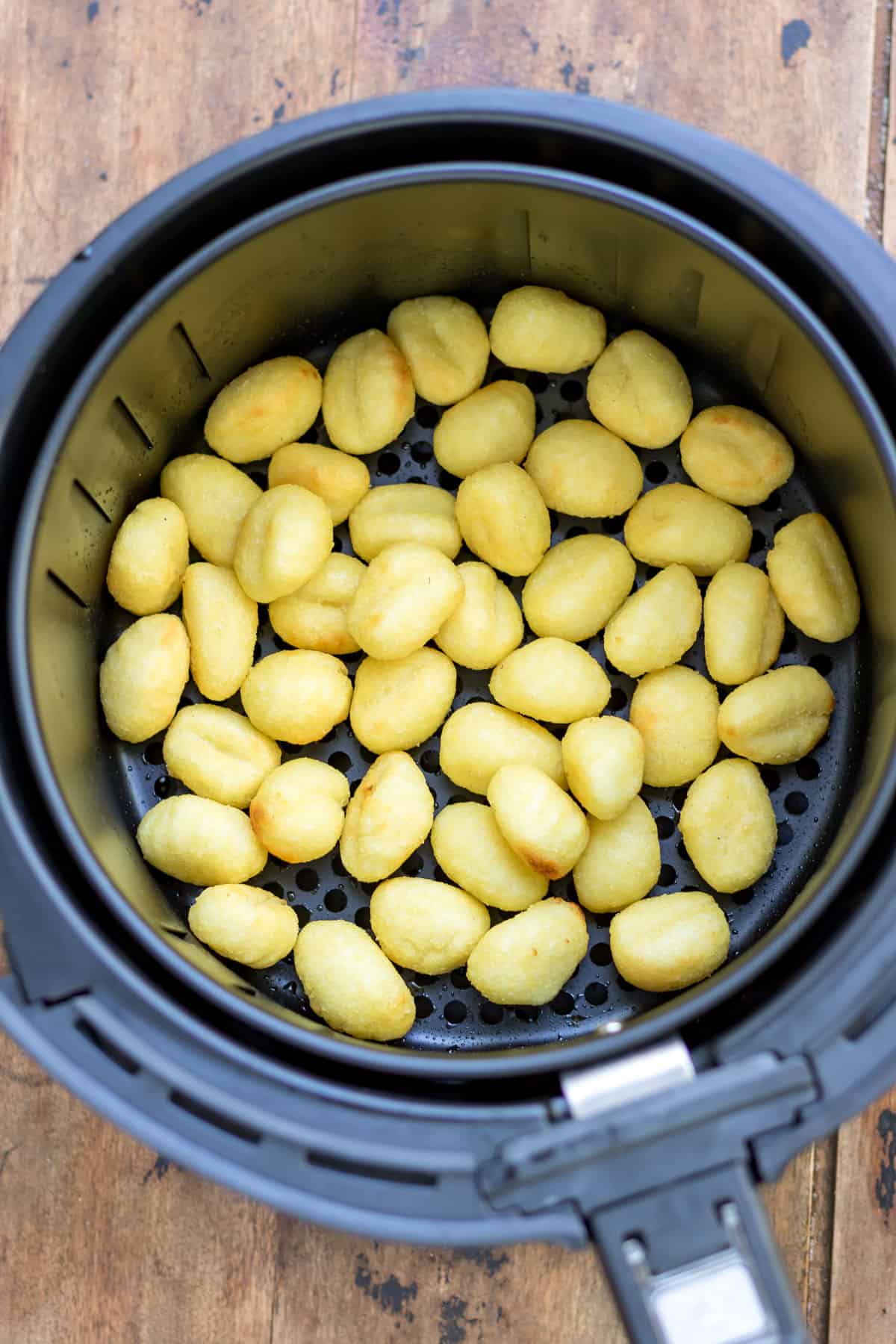 Cooking gnocchi in an air fryer.