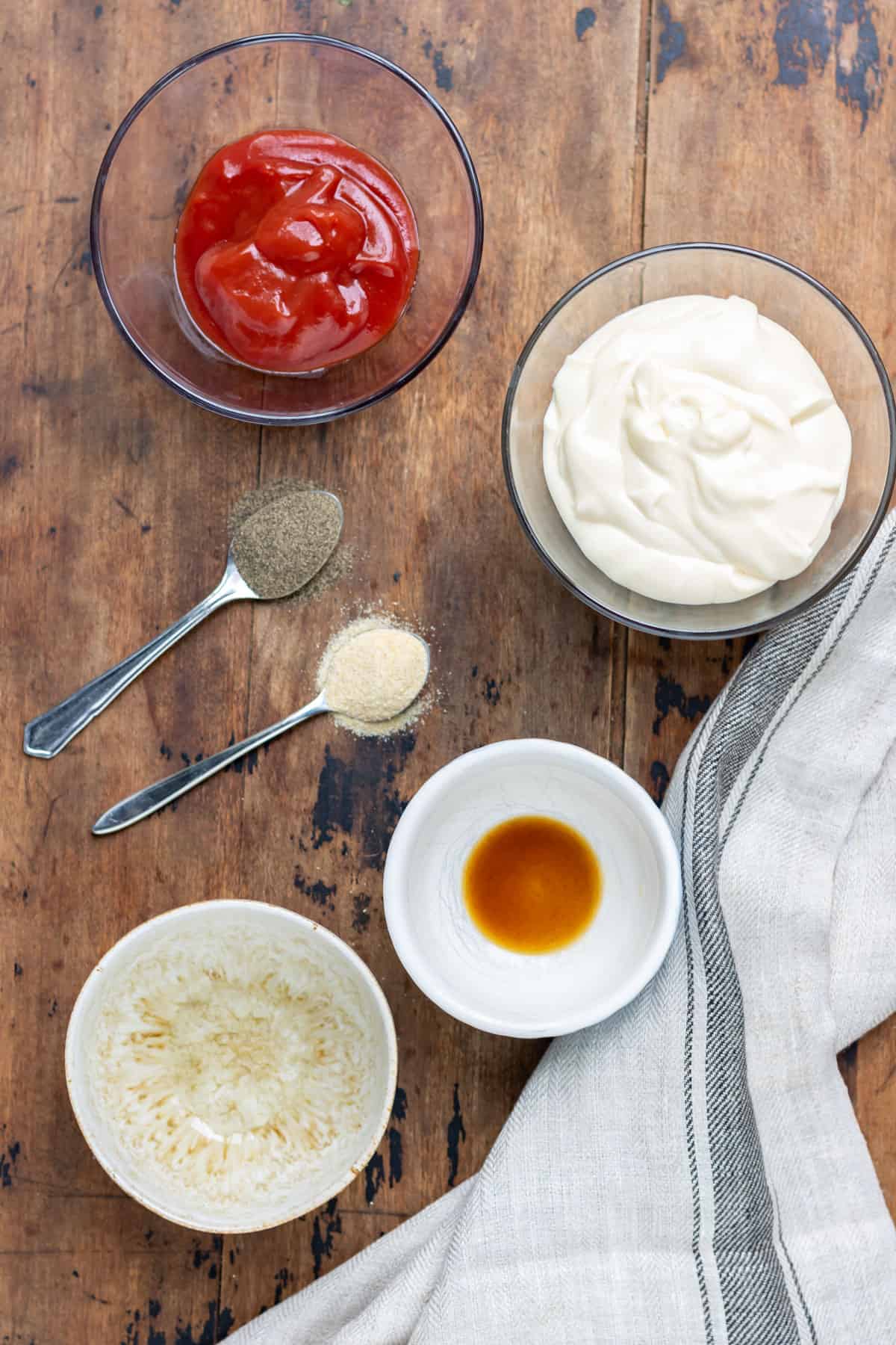 Ingredients on a table.