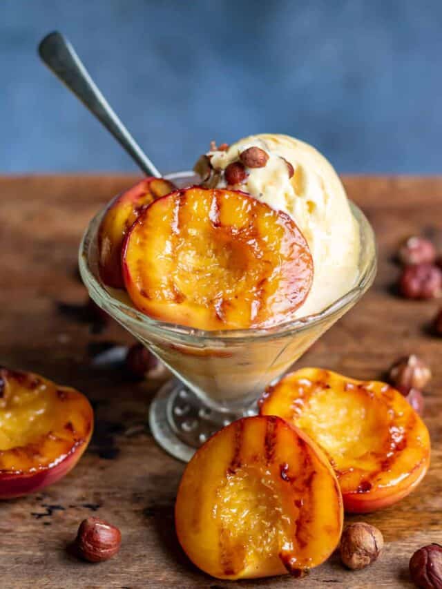 GRILLED NECTARINES WITH MAPLE AND BROWN SUGAR STORY Veggie Desserts