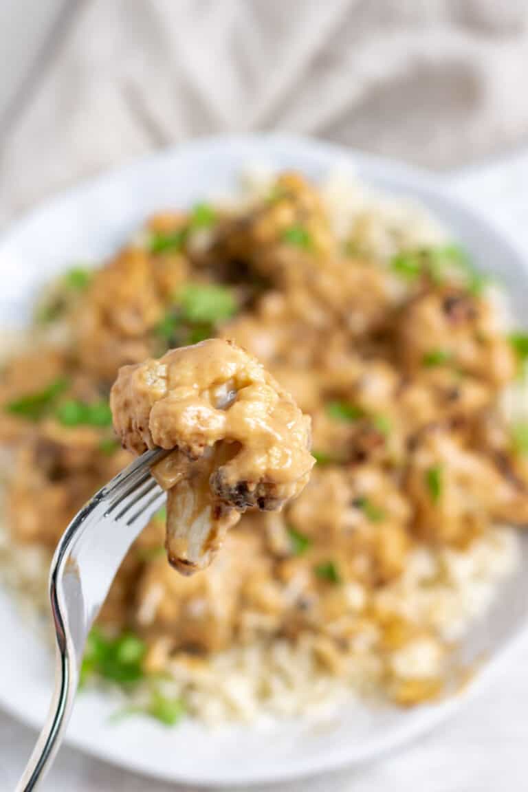 Roasted Cauliflower in Spicy Peanut Sauce Veggie Desserts