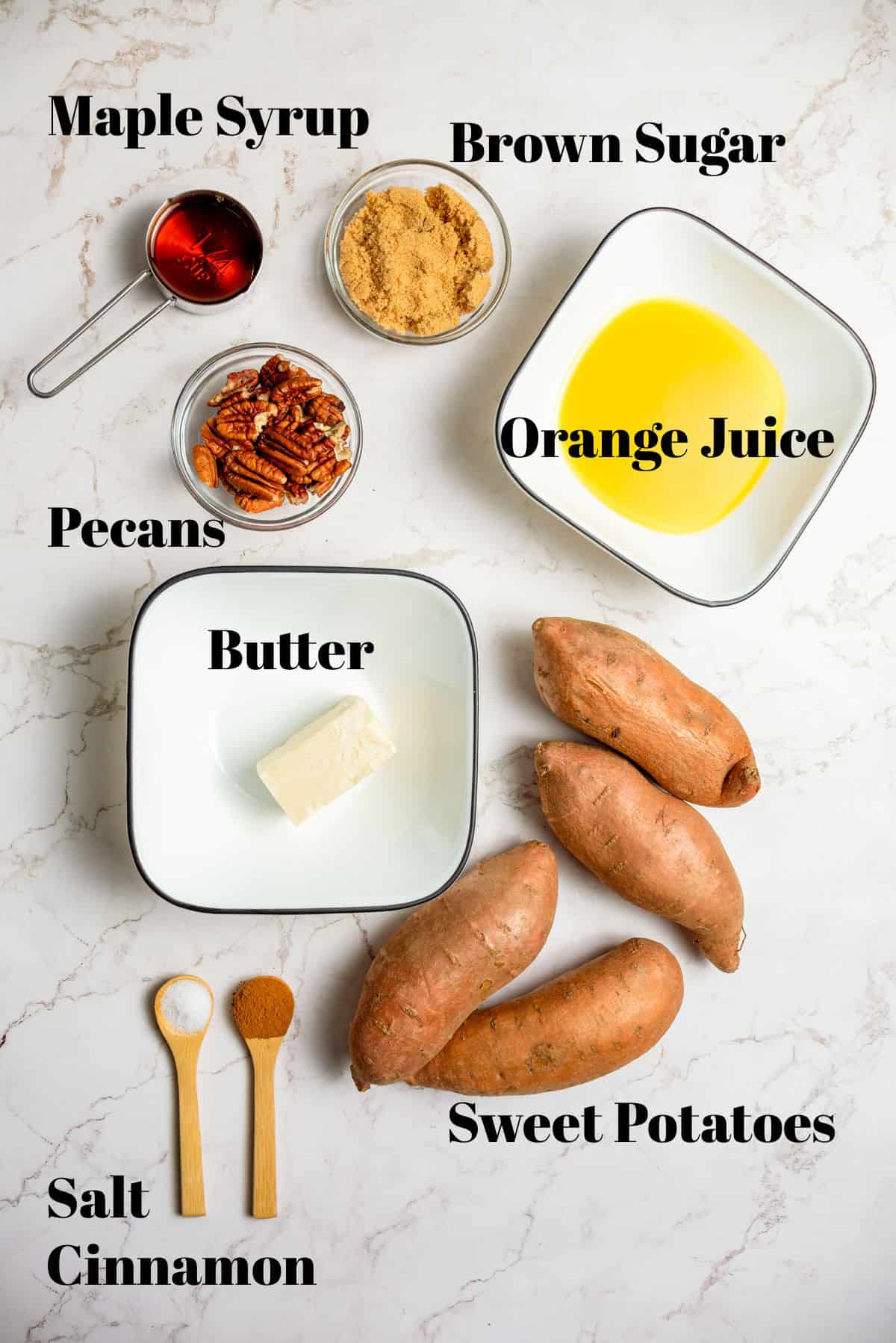 A table with ingredients.