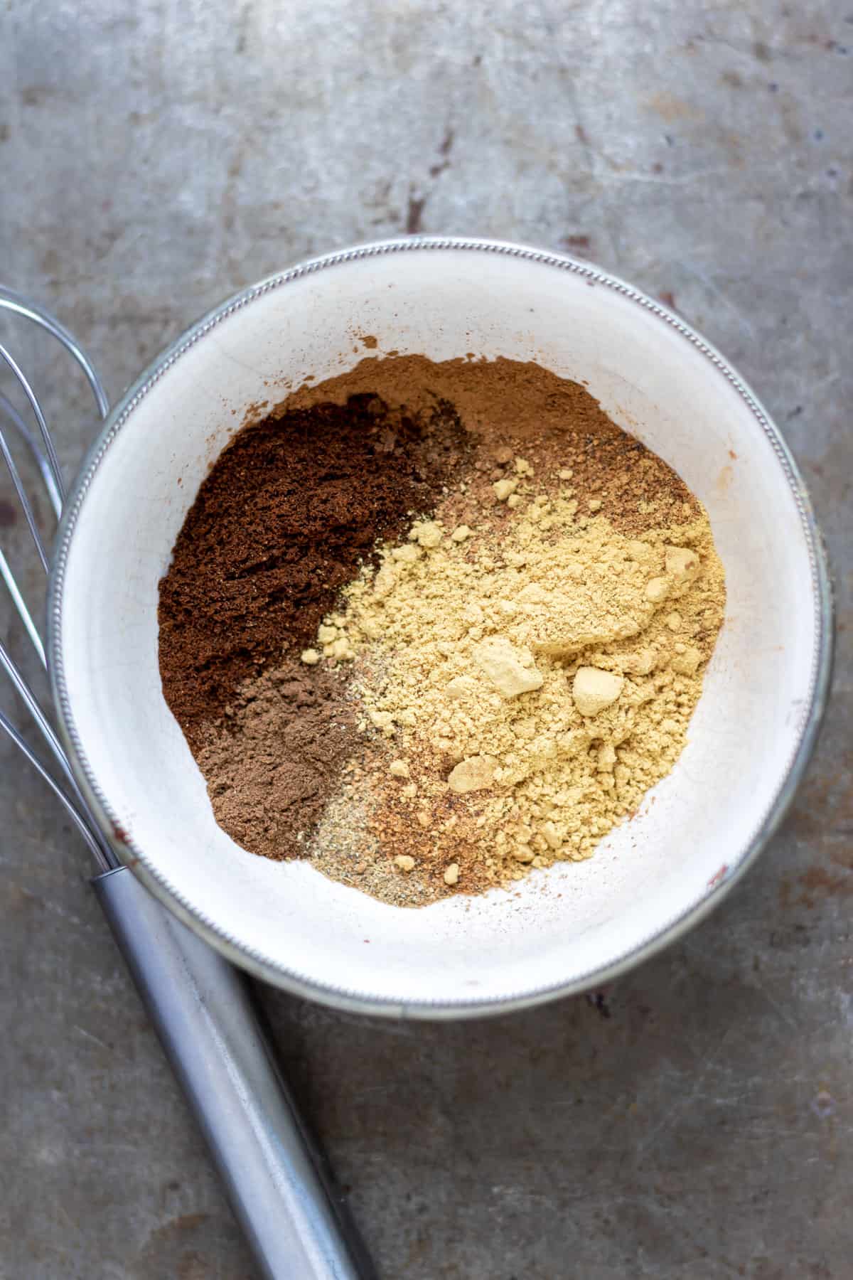 Spices in a small bowl.