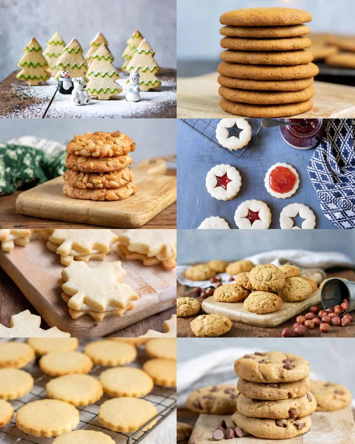 Collage of cookie pictures.