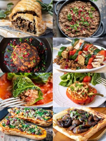 Collage of photos of recipes.