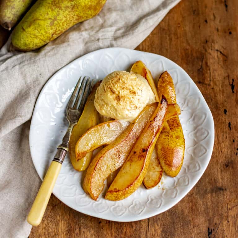 Maple Fried Pears Veggie Desserts