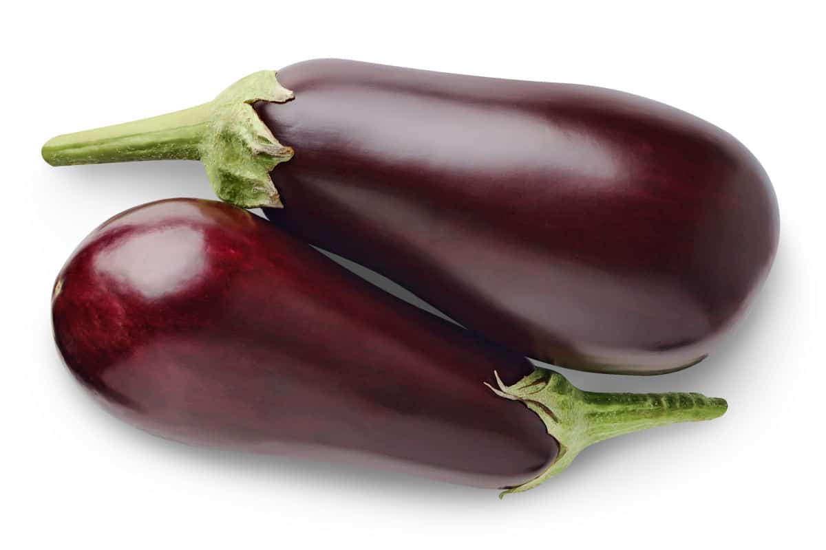 Two eggplants.