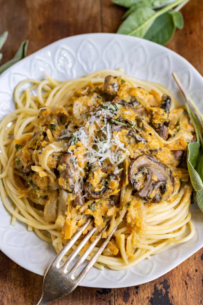 Creamy Mushroom Pasta with Butternut Squash Veggie Desserts