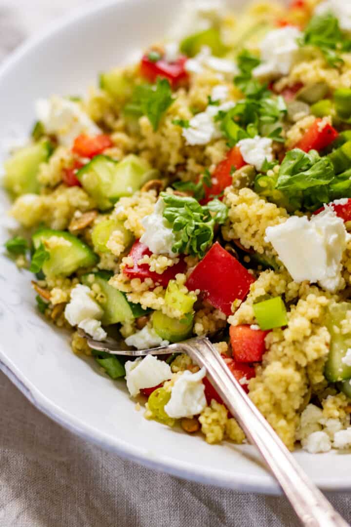 Feta & Pesto CousCous Salad Veggie Desserts