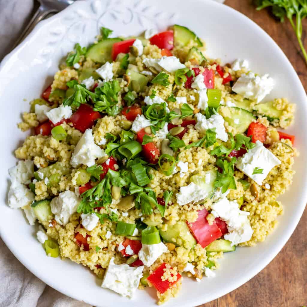 Feta & Pesto CousCous Salad Veggie Desserts