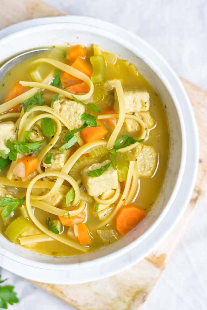 Vegan Chicken Noodle Soup - Veggie Desserts