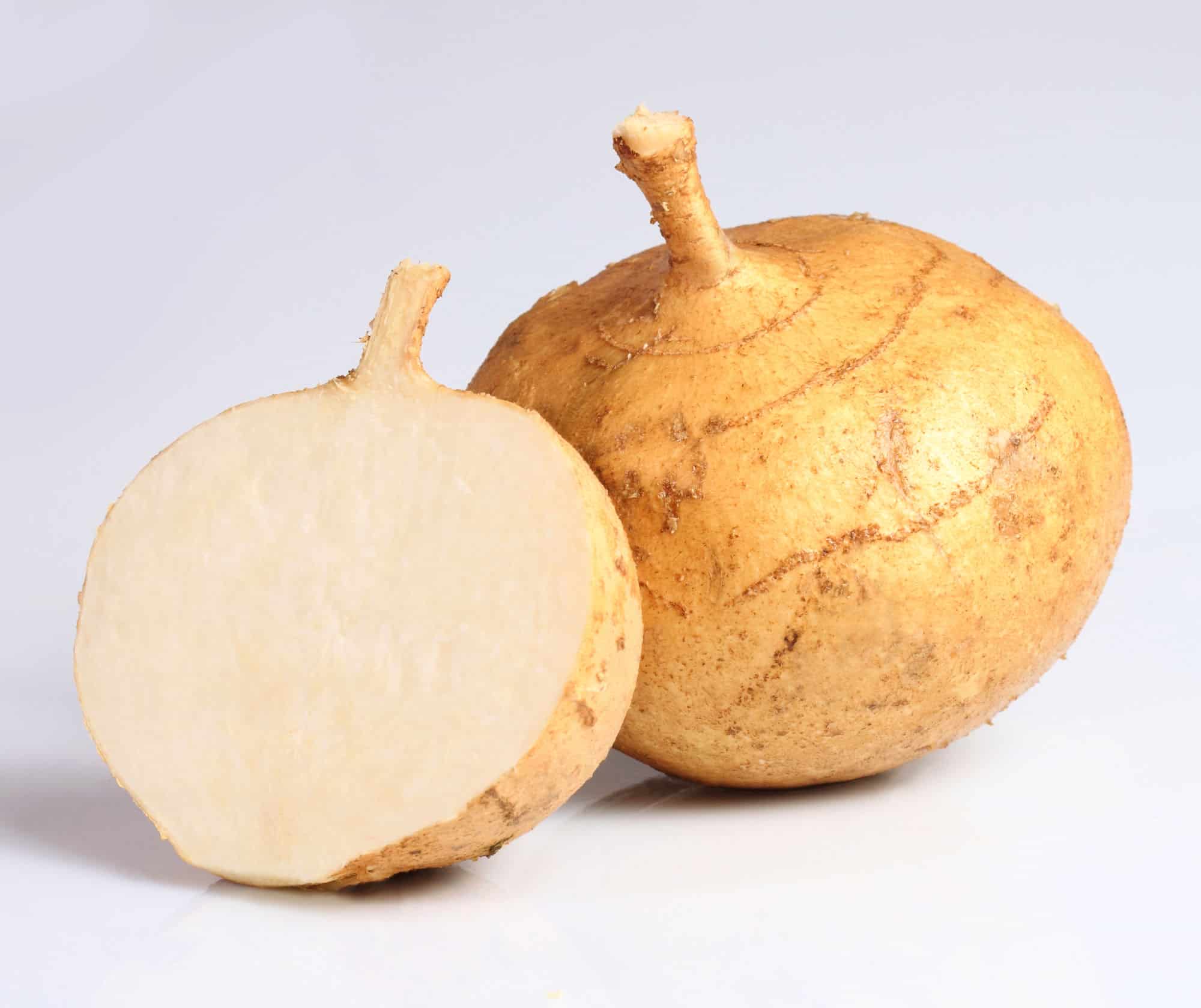 Jicama on a table.